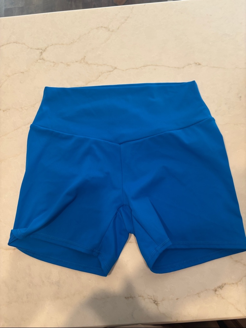 RBX Women's High-Waist Athletic Shorts in Bright Blue
